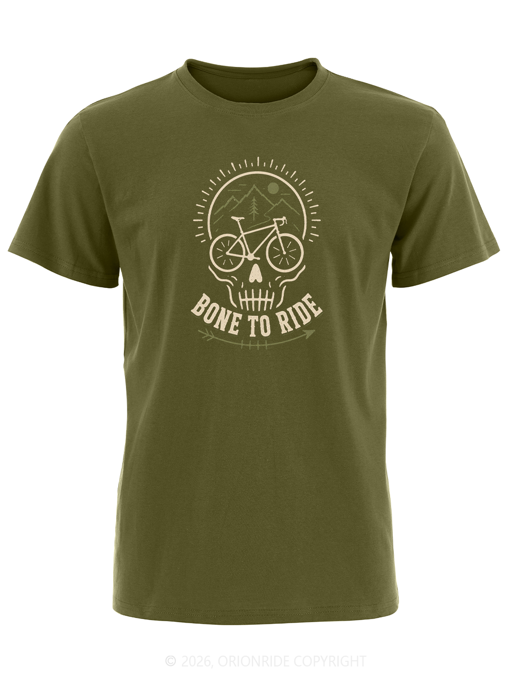 Orionride Skull Bicycle Short Sleeves Bike T-Shirt