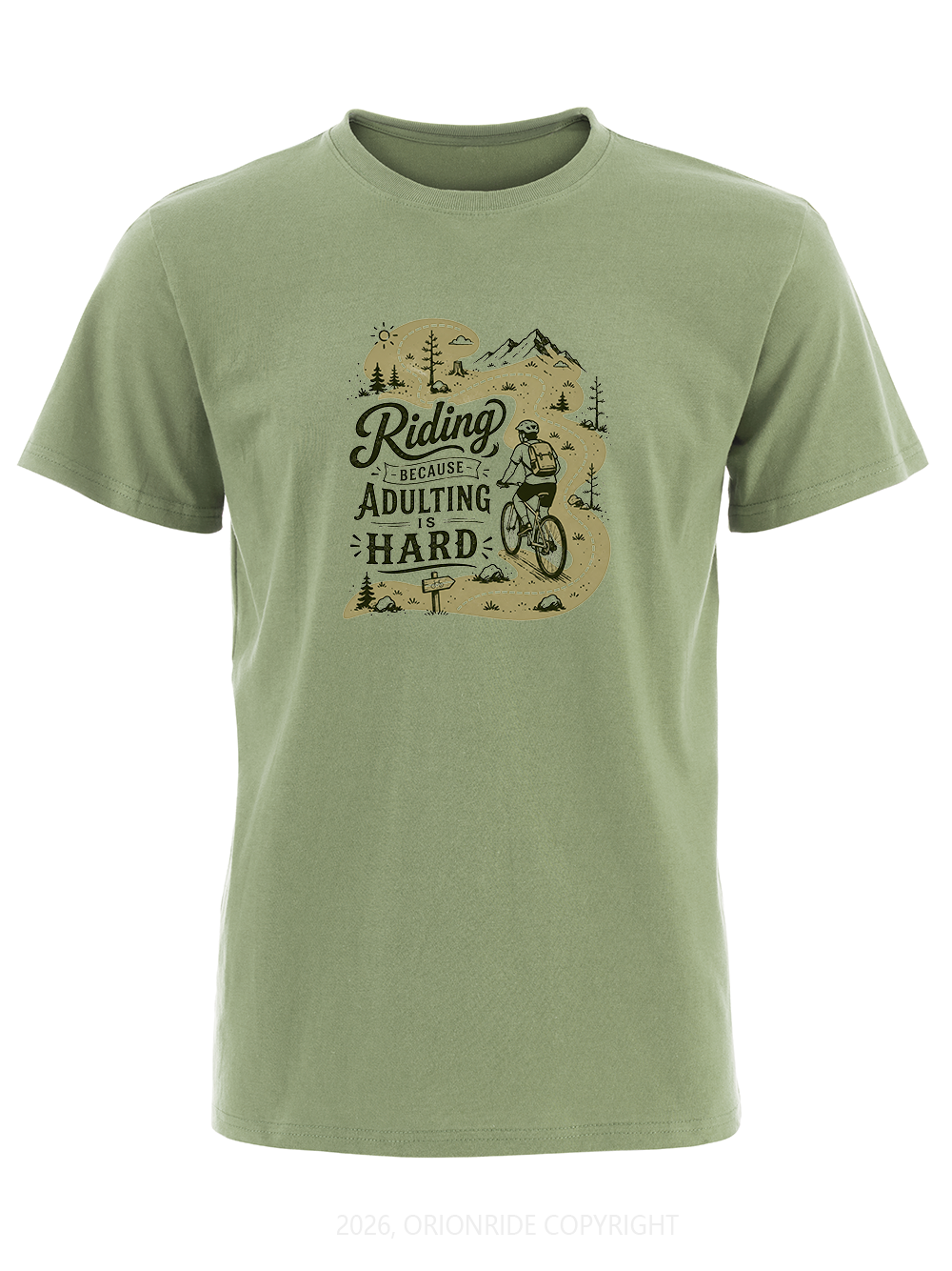 Orionride Adulting Is Hard Short Sleeves Bike T-Shirt