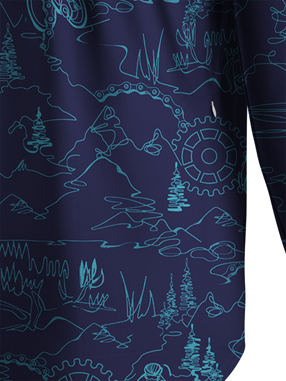 Orionride Line World Men's Stretchy Breathable Long Sleeve Gravel Shirt