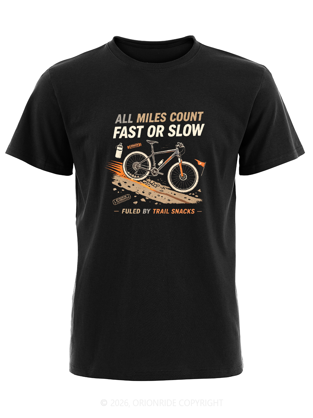 Orionride Orange Snack Ride Short Sleeves Bike T-Shirt