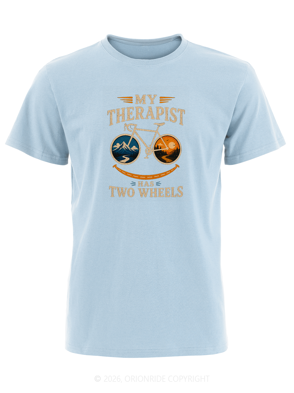 Orionride My Therapist Has Two Wheels Short Sleeves Bike T-Shirt