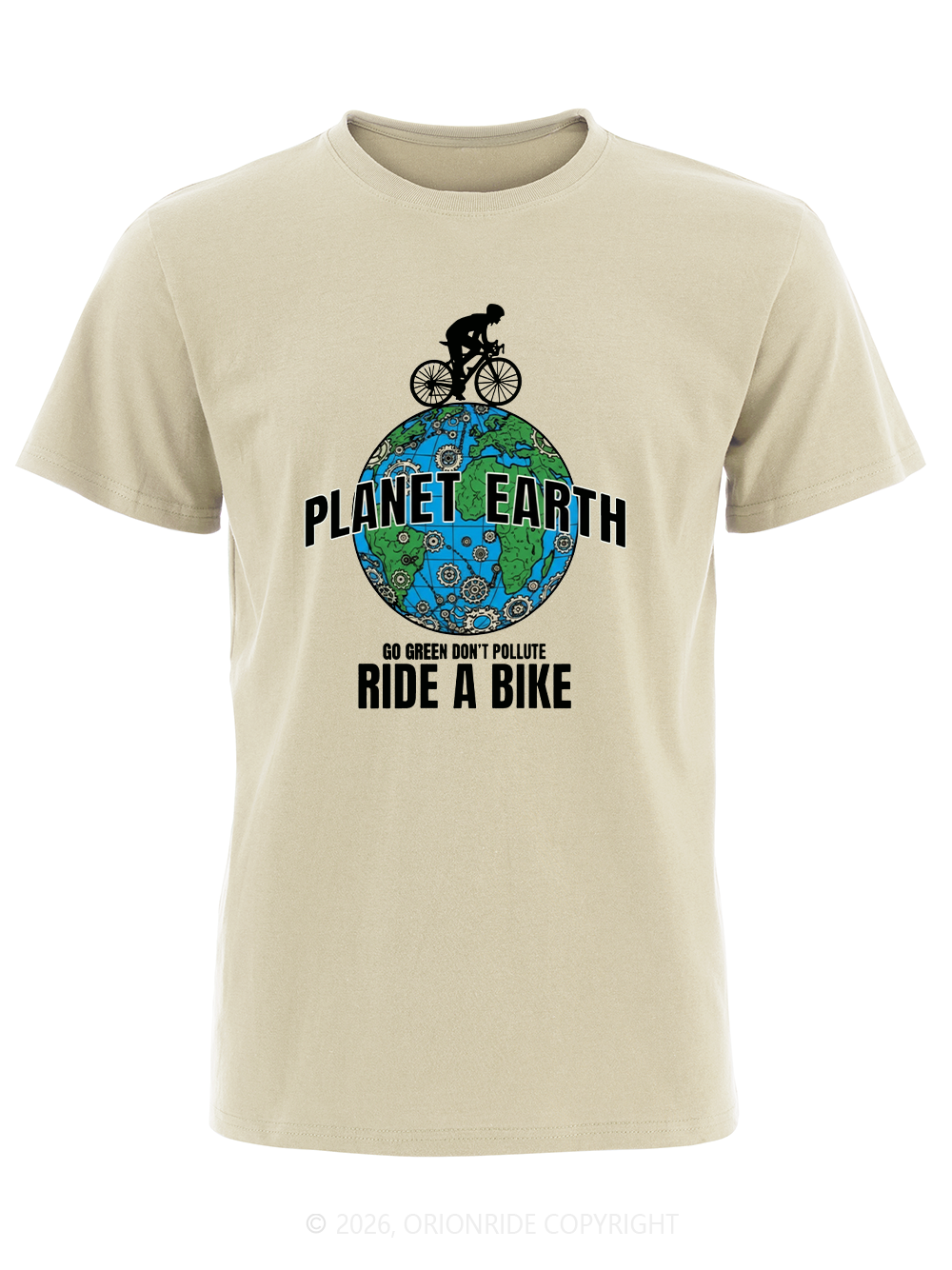 Orionride Go Green Don't Pollute Short Sleeves Bike T-Shirt