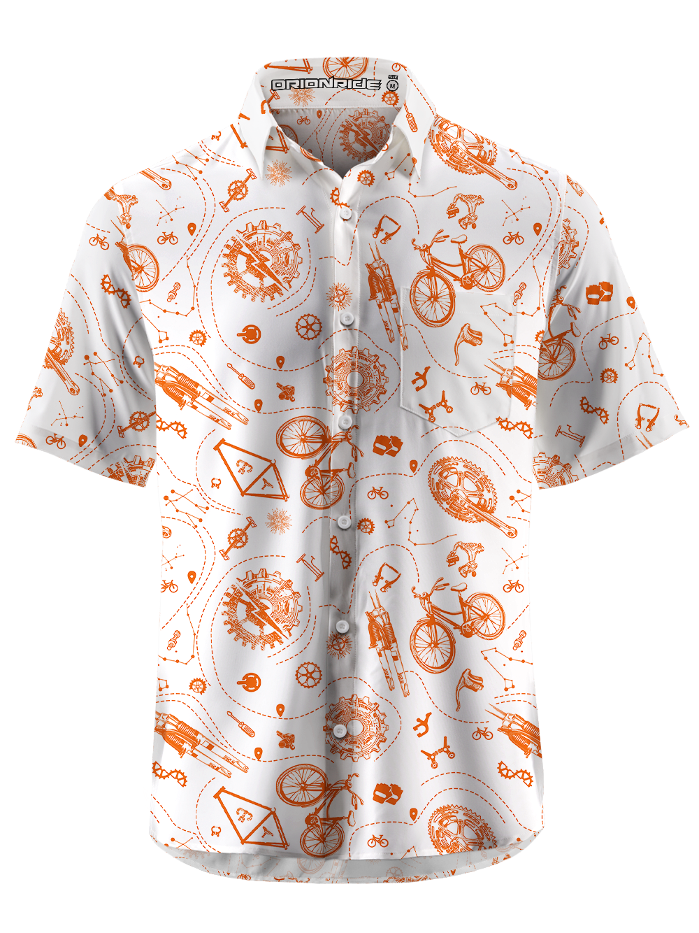 Orionride Equipment Scattered Zipper Pockets Ultra Lightweight Short Sleeves Gravel Shirt