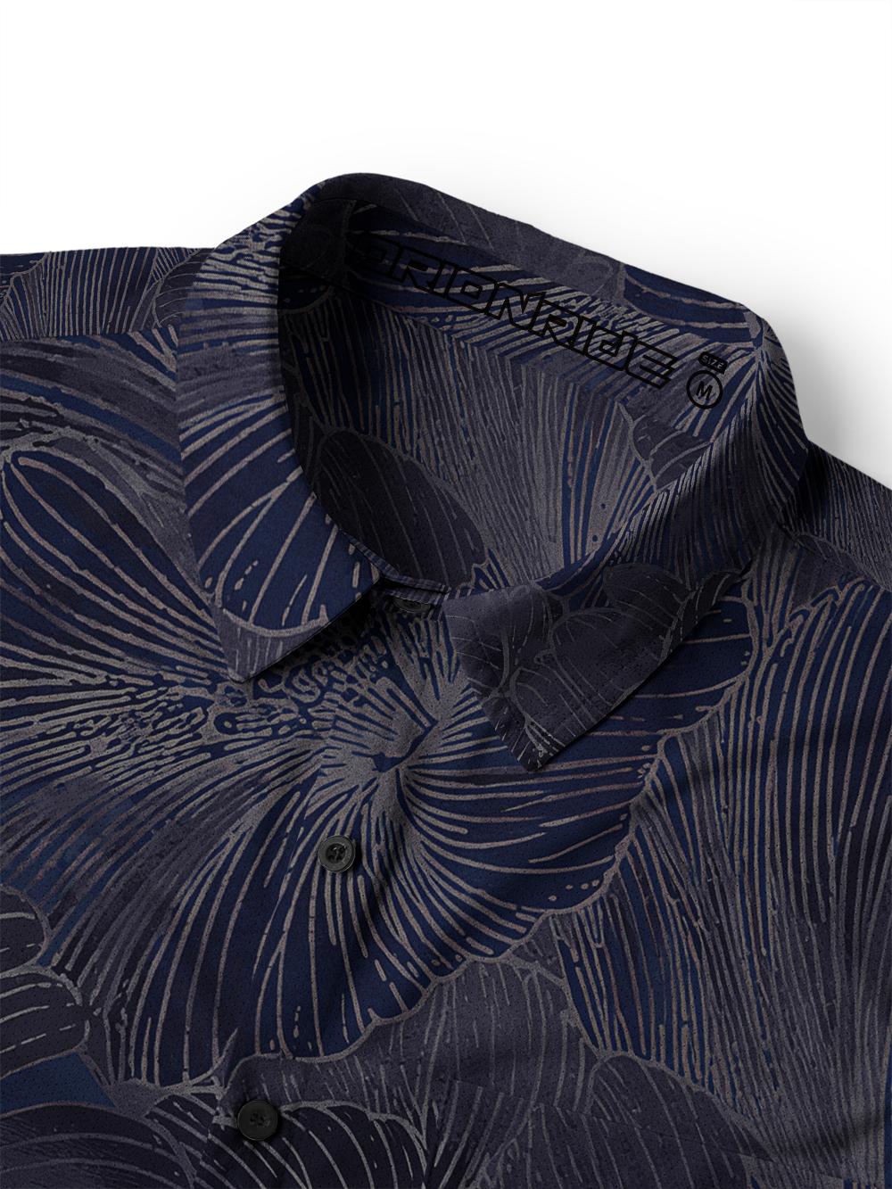 Orionride Peony With Lines Men's Stretchy Breathable Long Sleeve Gravel Shirt