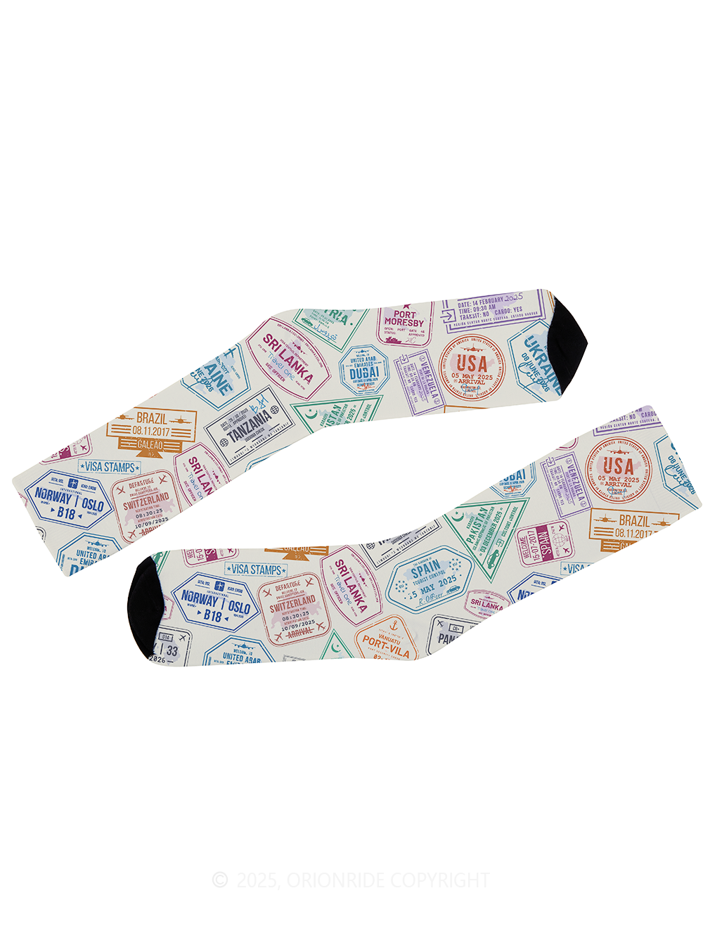 Orionride Colorful Passport Cycling Socks