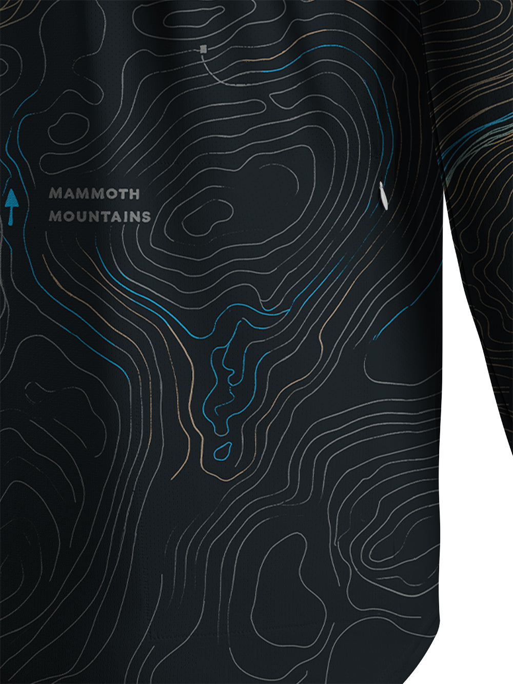 Orionride Panoramic Map Men's Stretchy Breathable Long Sleeve Gravel Shirt