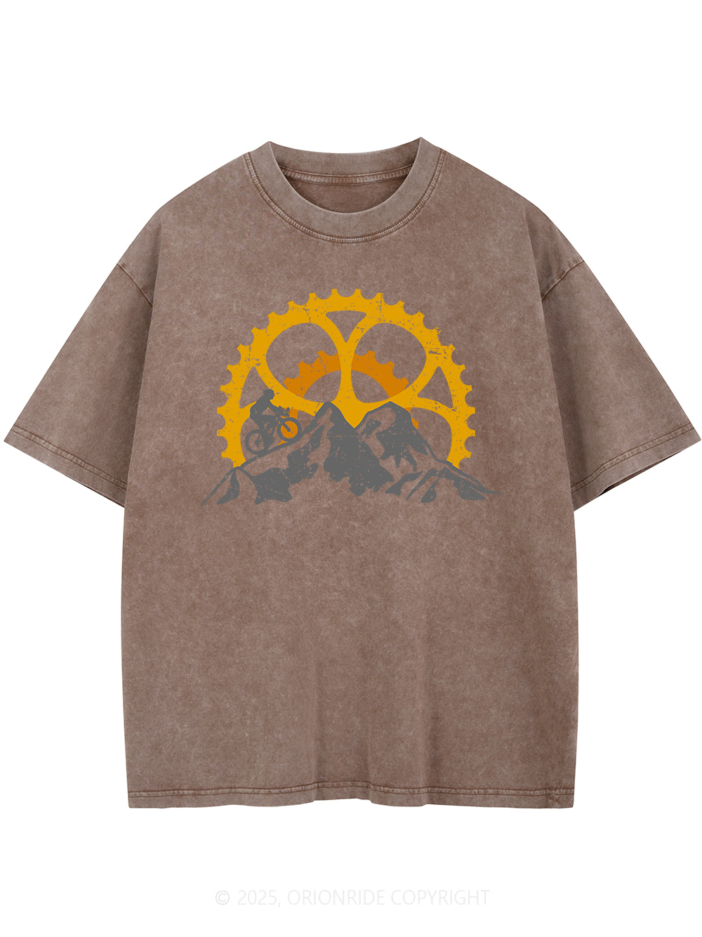 Orionride Gearwheal Short Sleeves Bike Washed T-Shirt