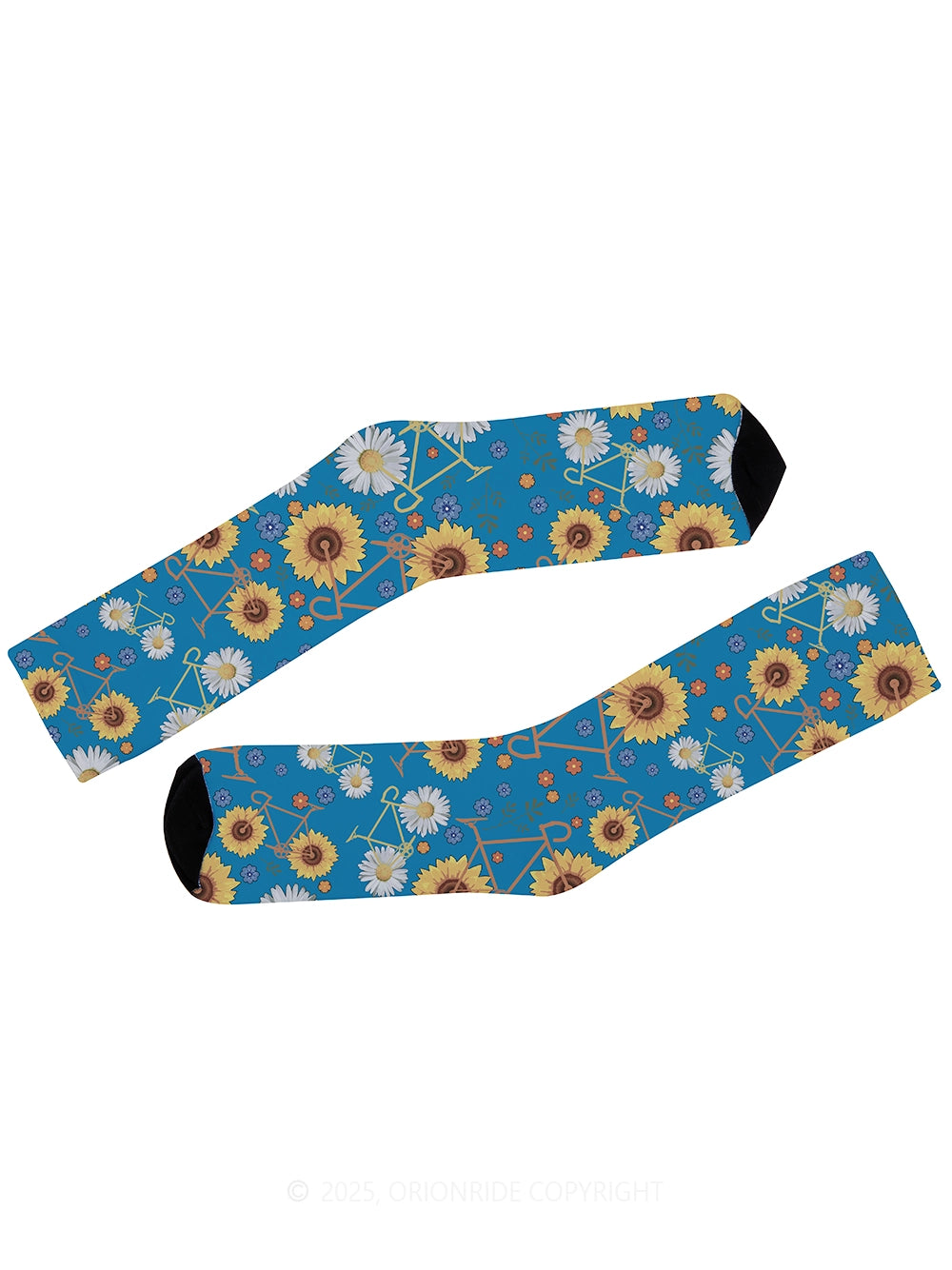 Orionride Sunflowers And Daisies Cycling Socks