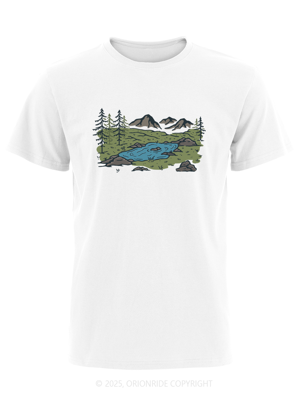 Orionride Mountain Scenery Short Sleeves Bike T-Shirt