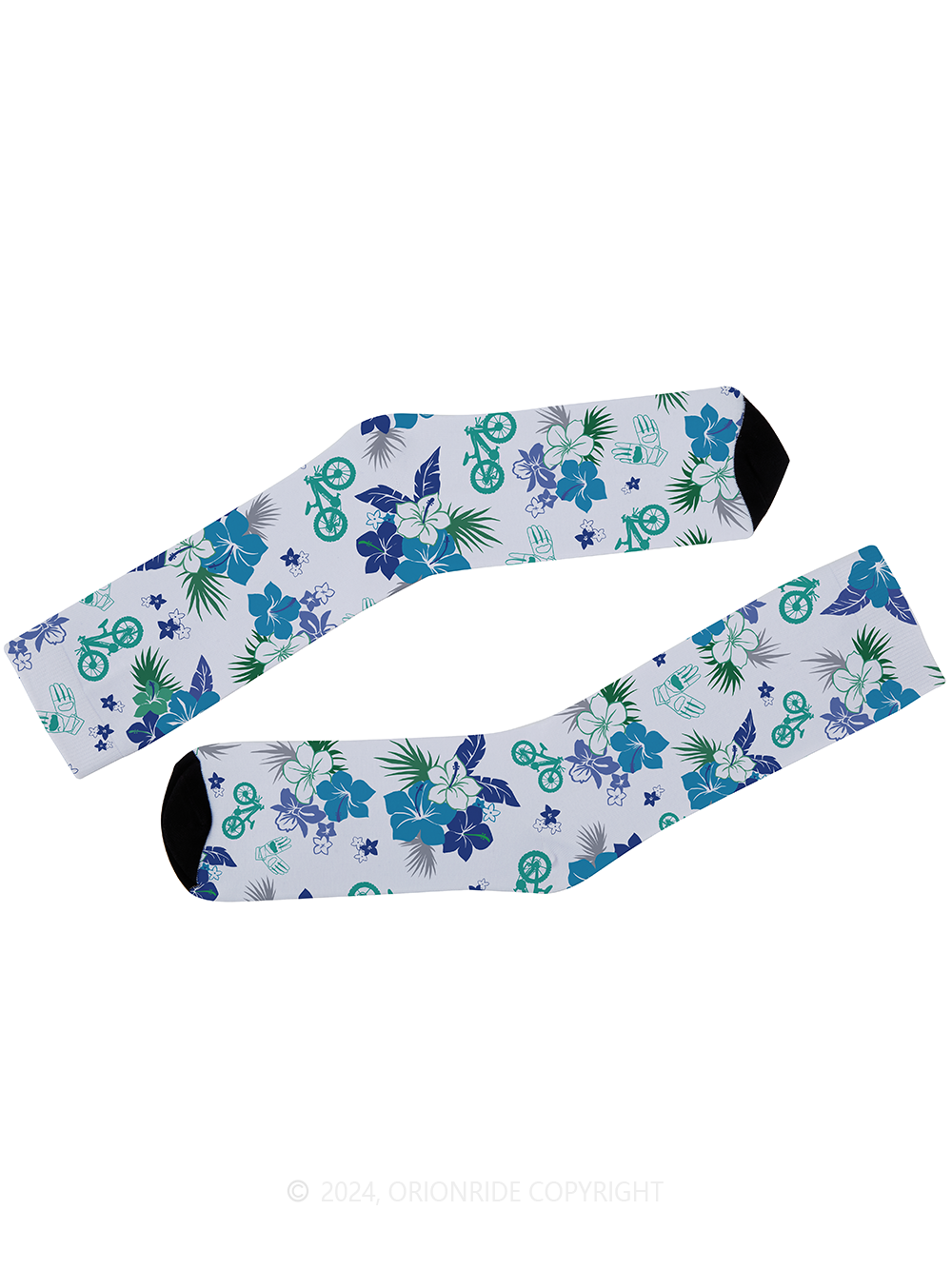 Orionride Hibiscus Print Cycling Socks