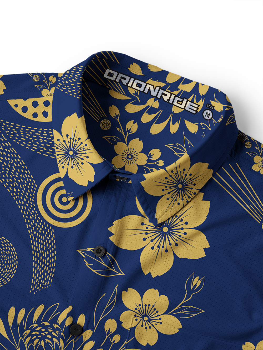 Orionride Graphic Bloom Men's Stretchy Breathable Long Sleeve Gravel Shirt