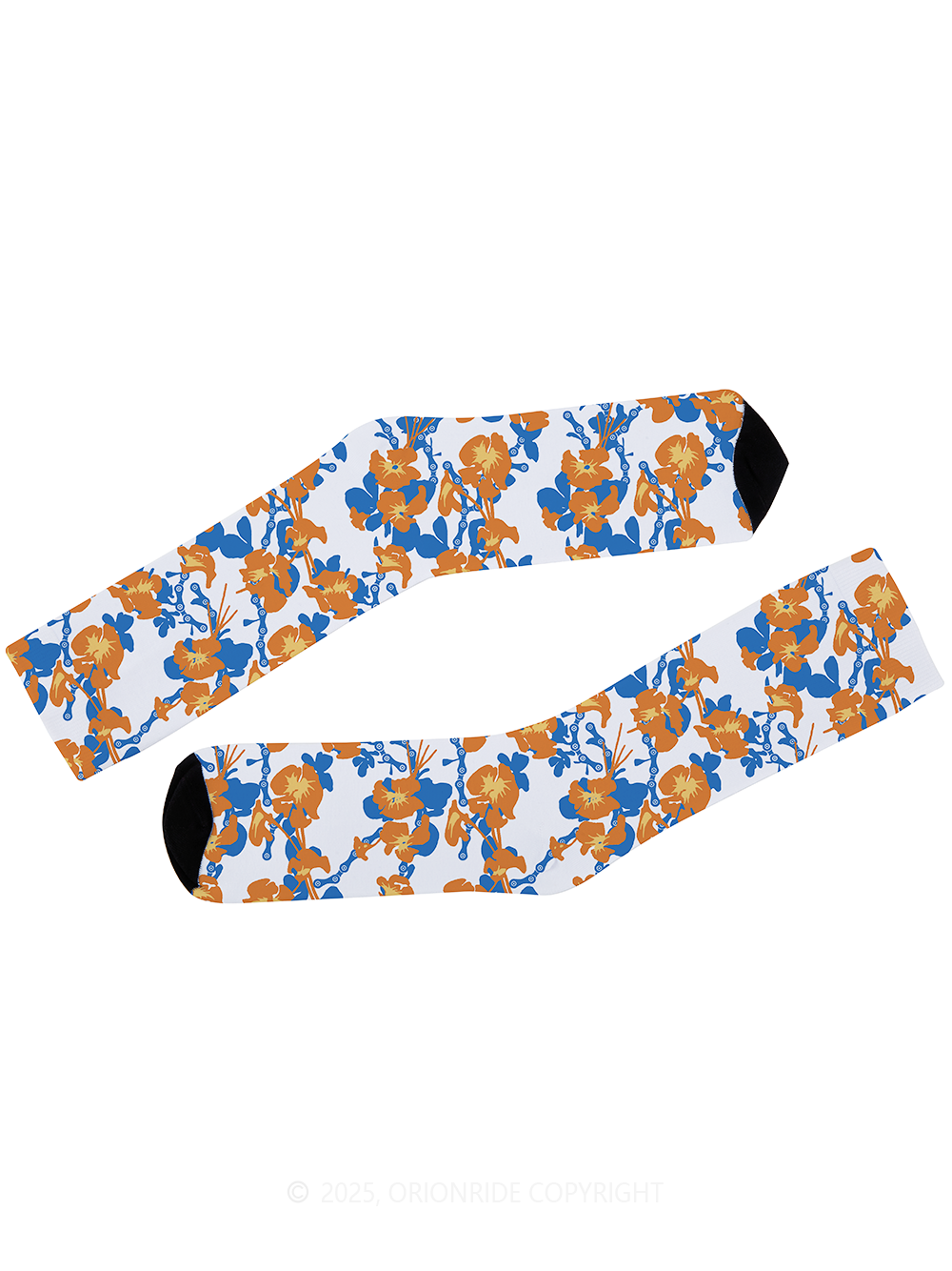 Orionride Unique Floral Chain Cycling Socks