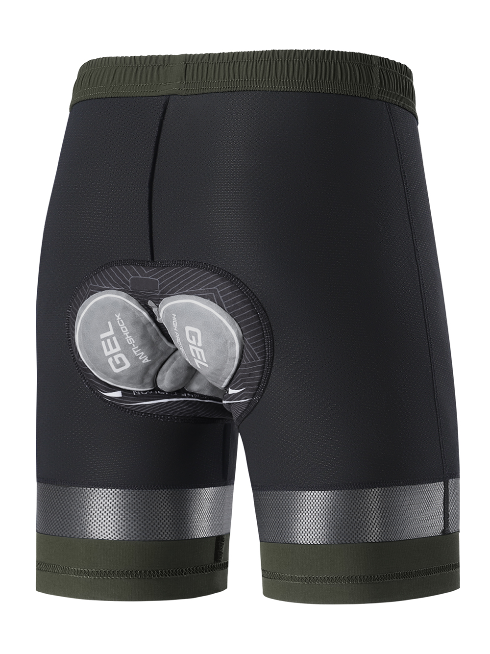 Orionride 2-in-1 Padded Bike Shorts Loose Fit Water-Resistant Army Green