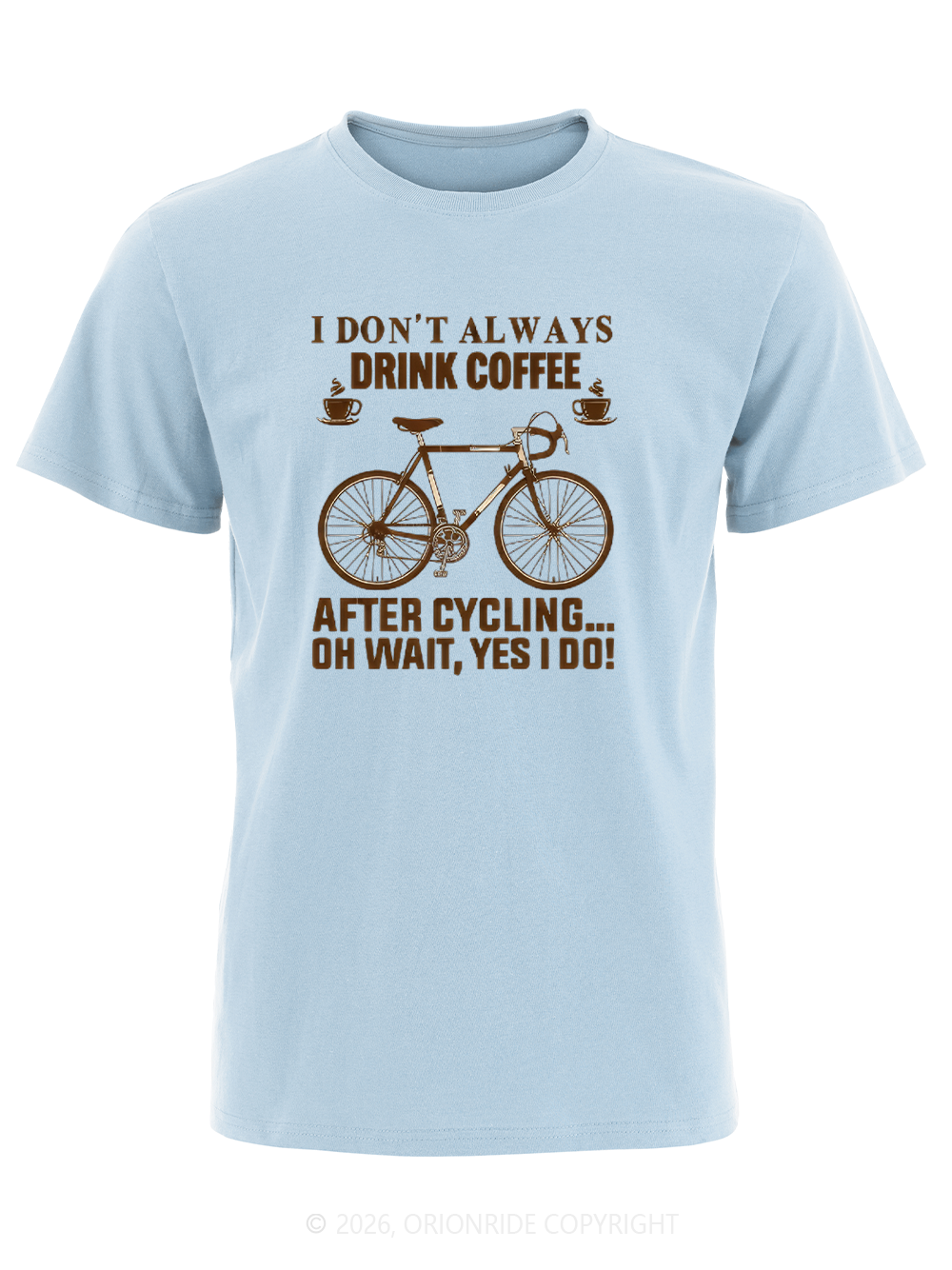 Orionride Drinking Coffee Short Sleeves Bike T-Shirt