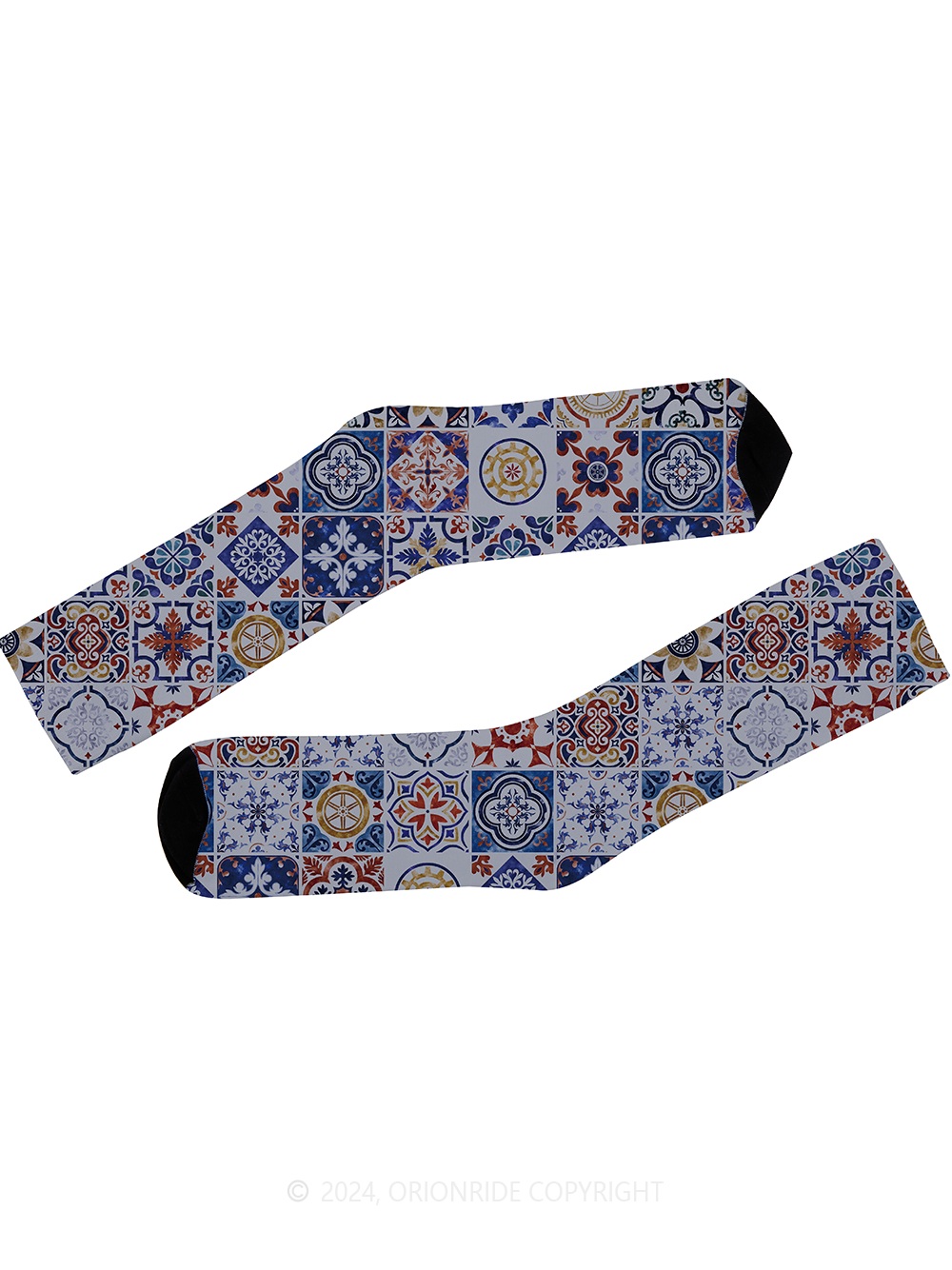Orionride Flower Tiles Cycling Socks