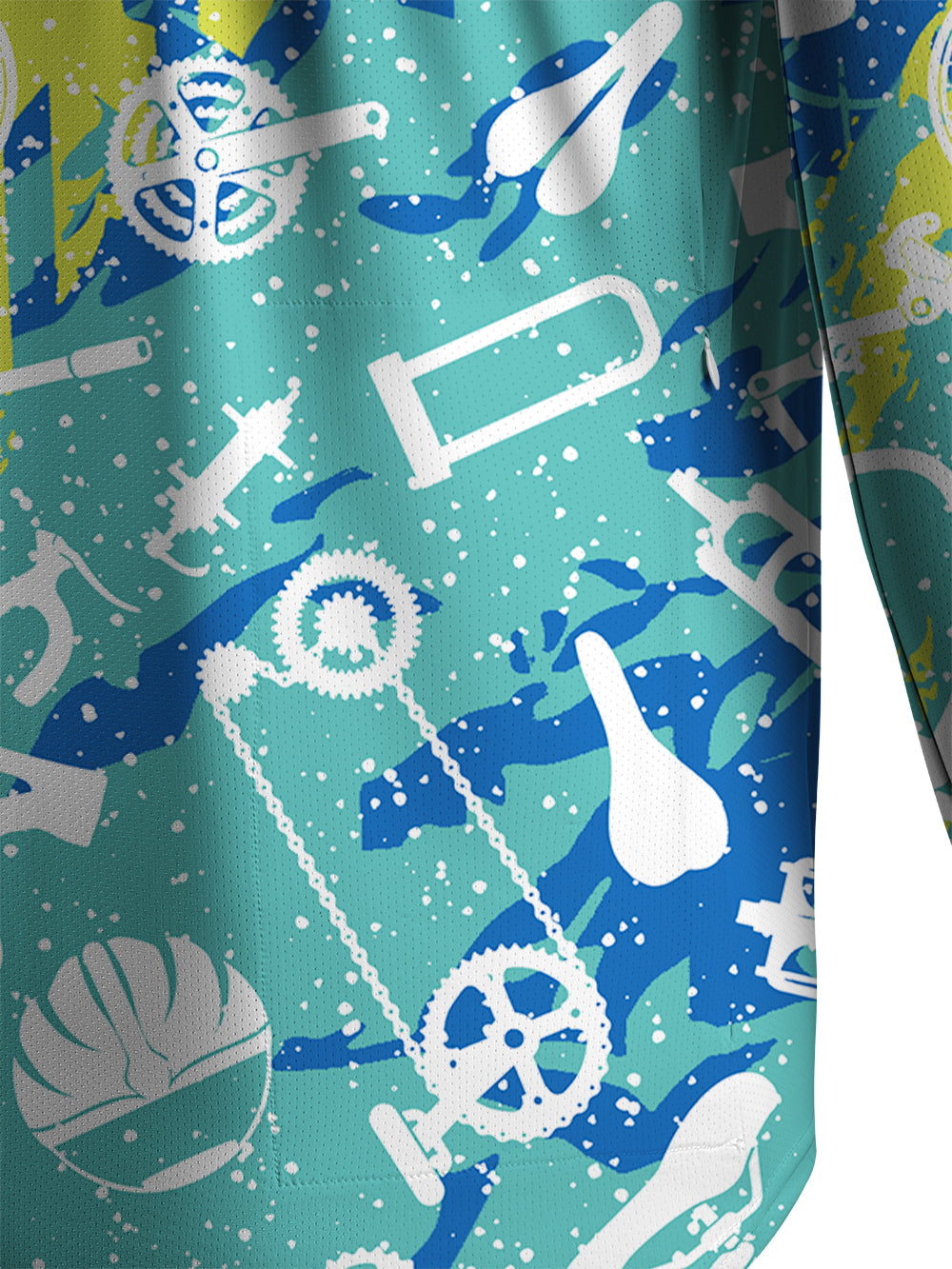 Orionride Graffiti Parts Men's Stretchy Breathable Long Sleeve Gravel Shirt