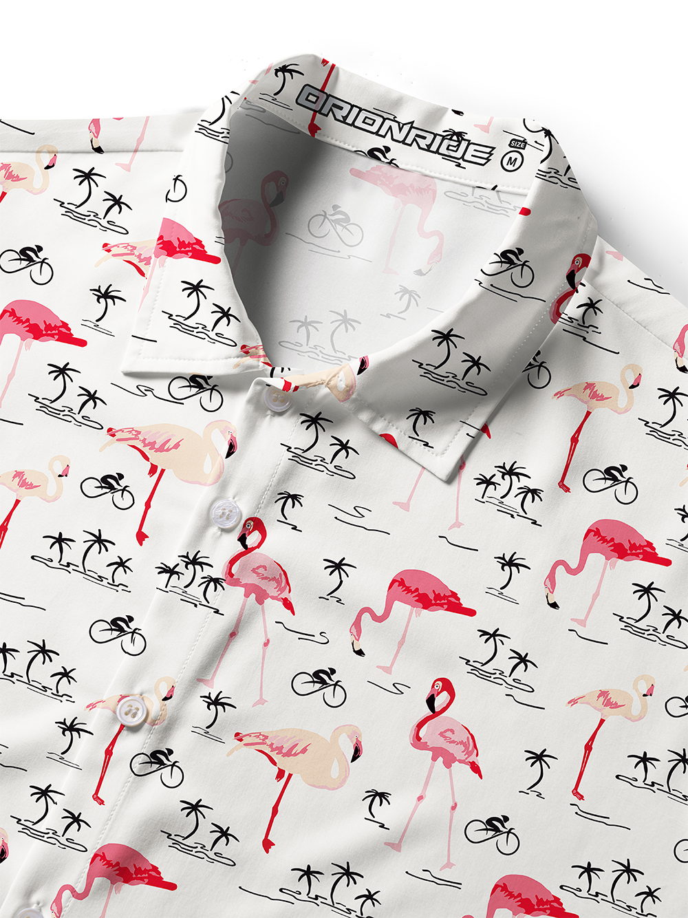 Orionride Pink Flamingo Zipper Pockets Ultra Lightweight Short Sleeves Women's Gravel Shirt