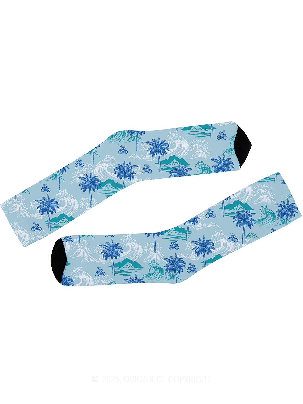 Orionride Wavy Coconut Tree Cycling Socks