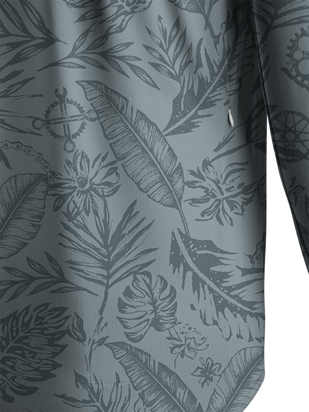 Orionride Leaves And Gears Men's Stretchy Breathable Long Sleeve Gravel Shirt