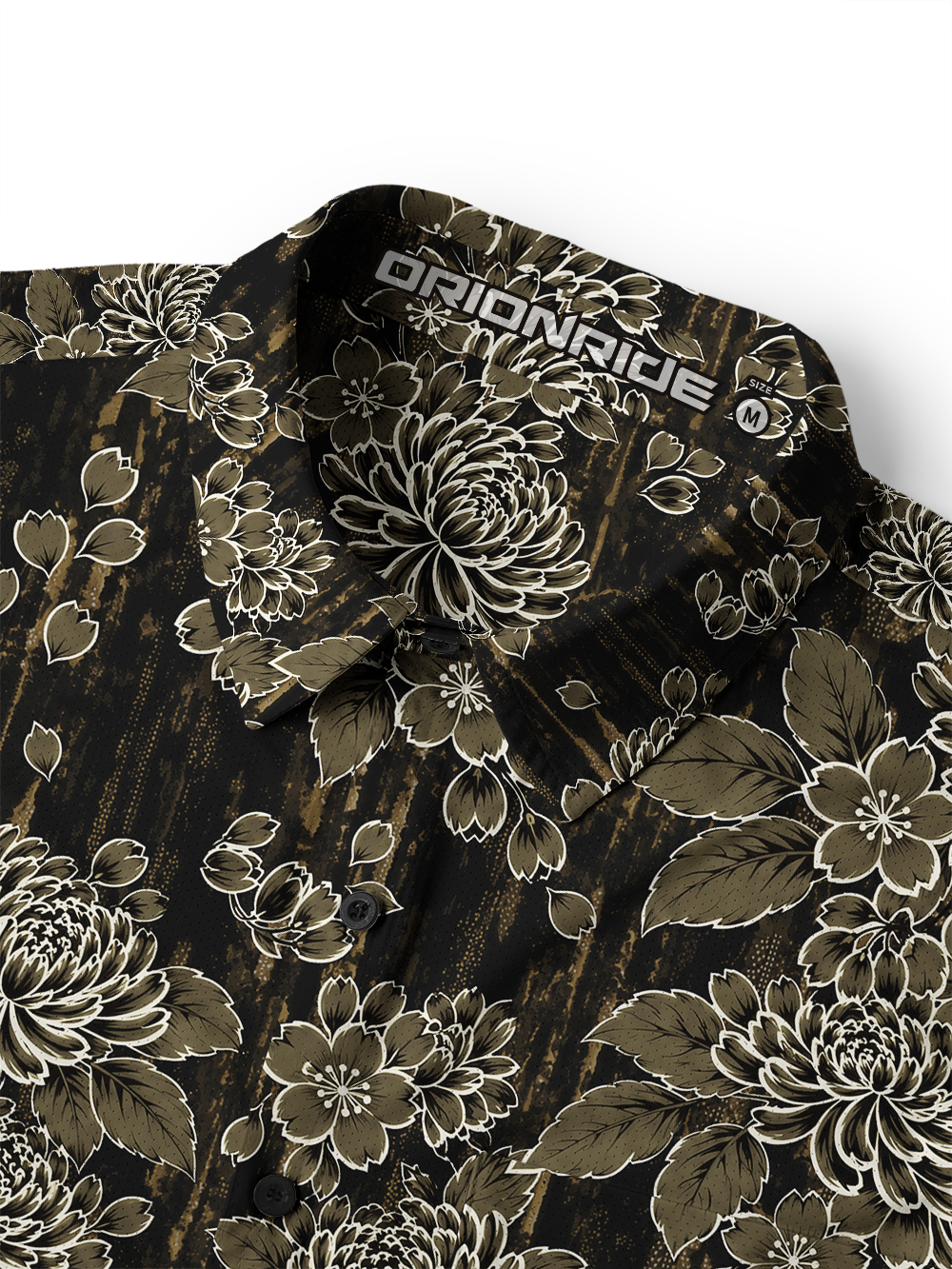Orionride Etched Flora Men's Stretchy Breathable Long Sleeve Gravel Shirt