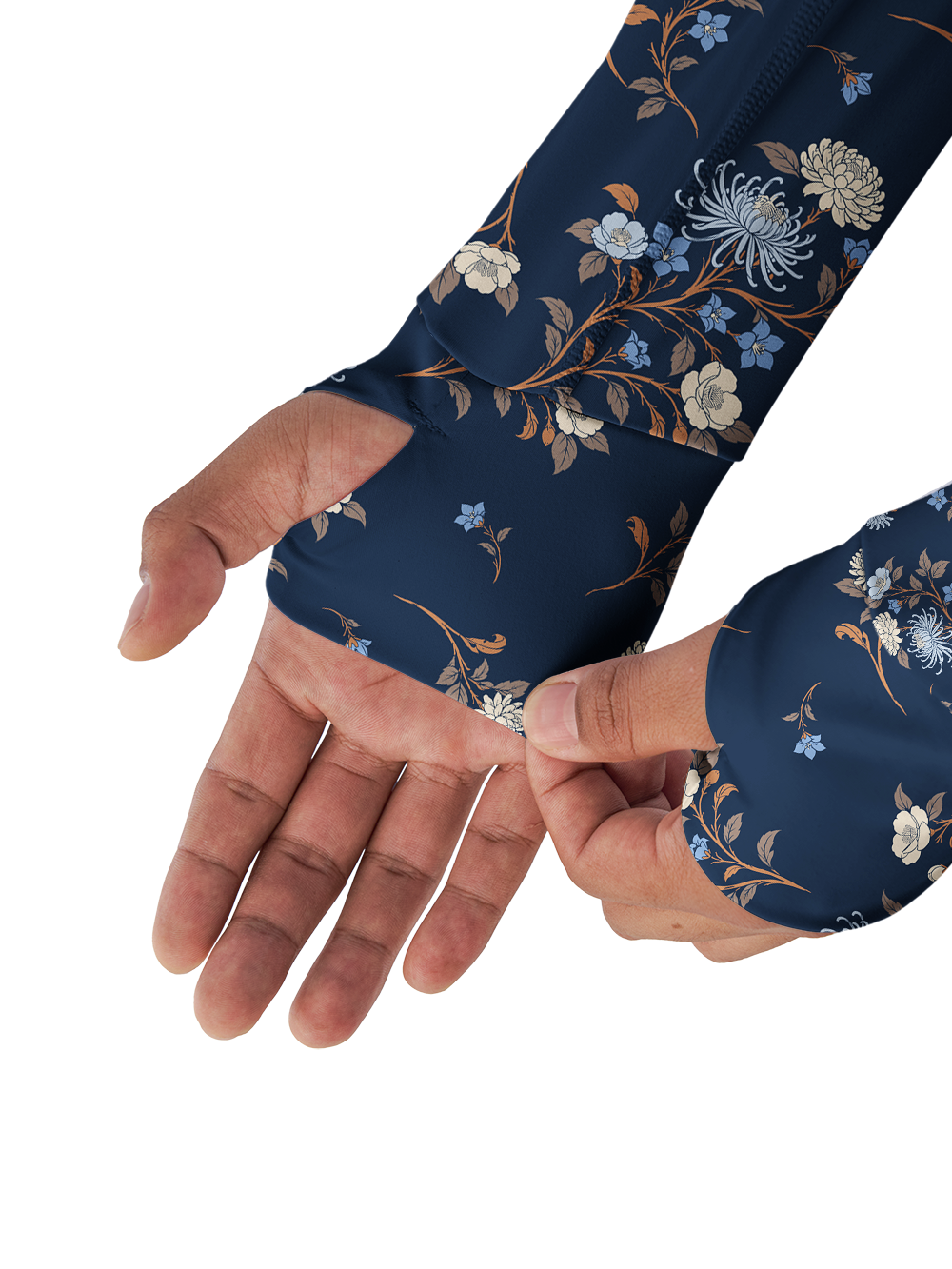 Orionride Japanese Bouquet Long Sleeve Cycling Hoodie Shirt