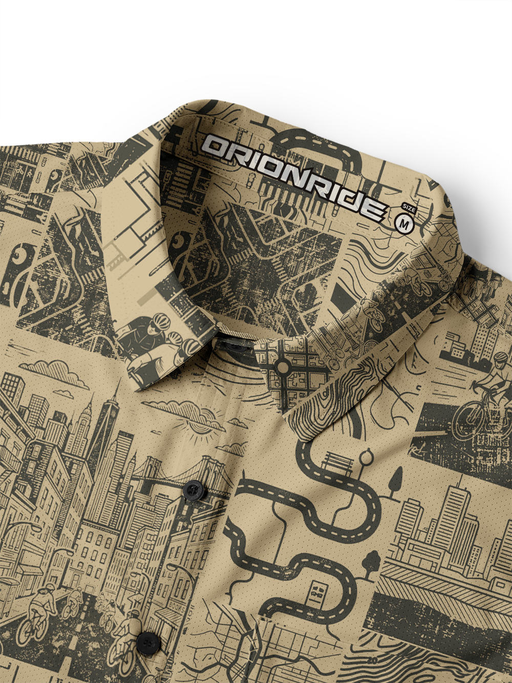 Orionride City Trail Code Men's Stretchy Breathable Long Sleeve Gravel Shirt