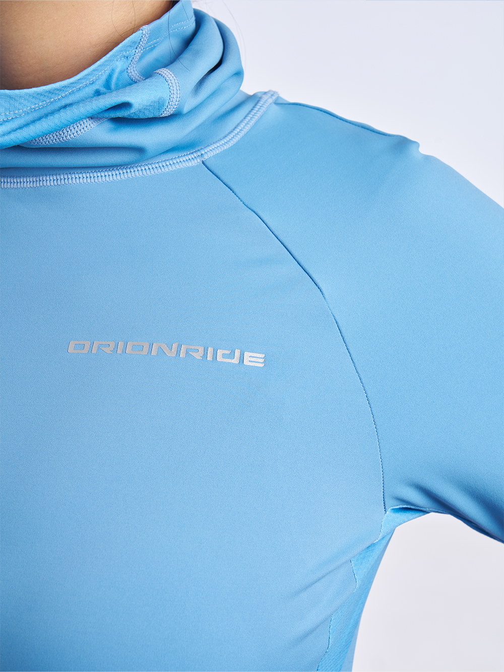 Orionride Women's Turtleneck Thermal Long Sleeve Cycling Shirt Blue