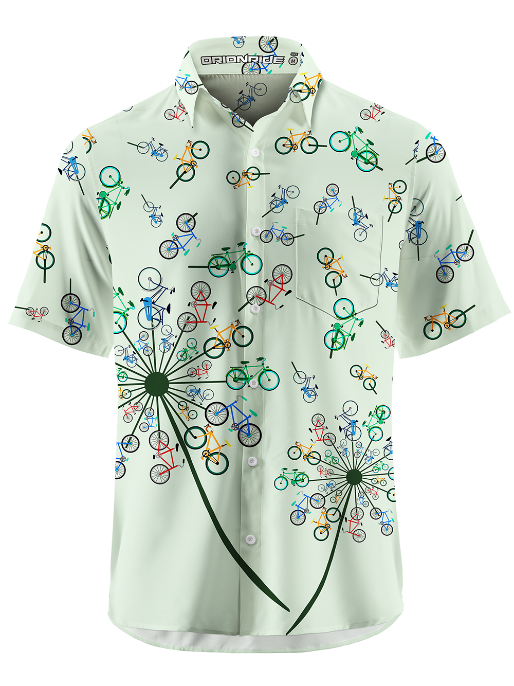 Orionride Short Sleeves Dandelion Bike Ultra Lightweight Hawaiian shirt