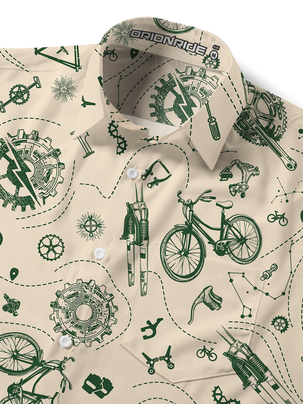 Orionride Equipment Scattered Zipper Pockets Ultra Lightweight Short Sleeves Gravel Shirt