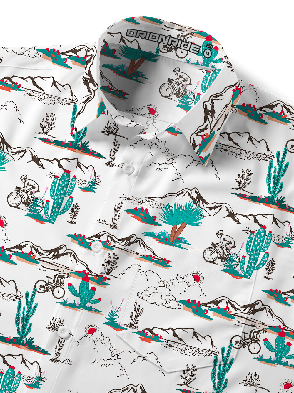 Orionride Cactus Cycling Ultra Lightweight Short Sleeves Hawaiian shirt