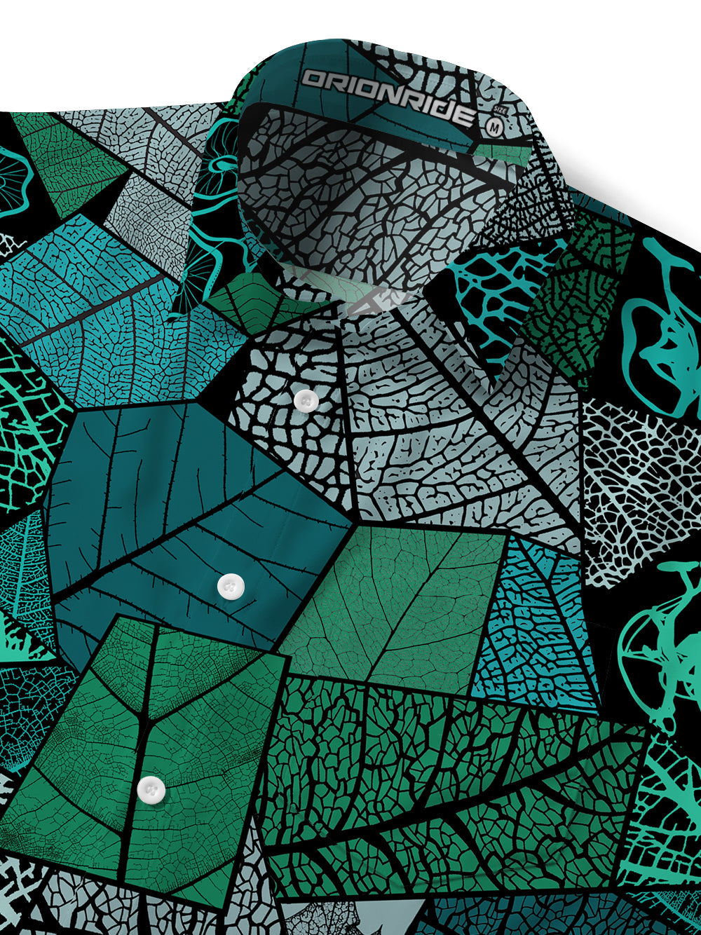 Orionride Leaf Stitching Bicycle Ultra Lightweight Short Sleeves Hawaiian shirt