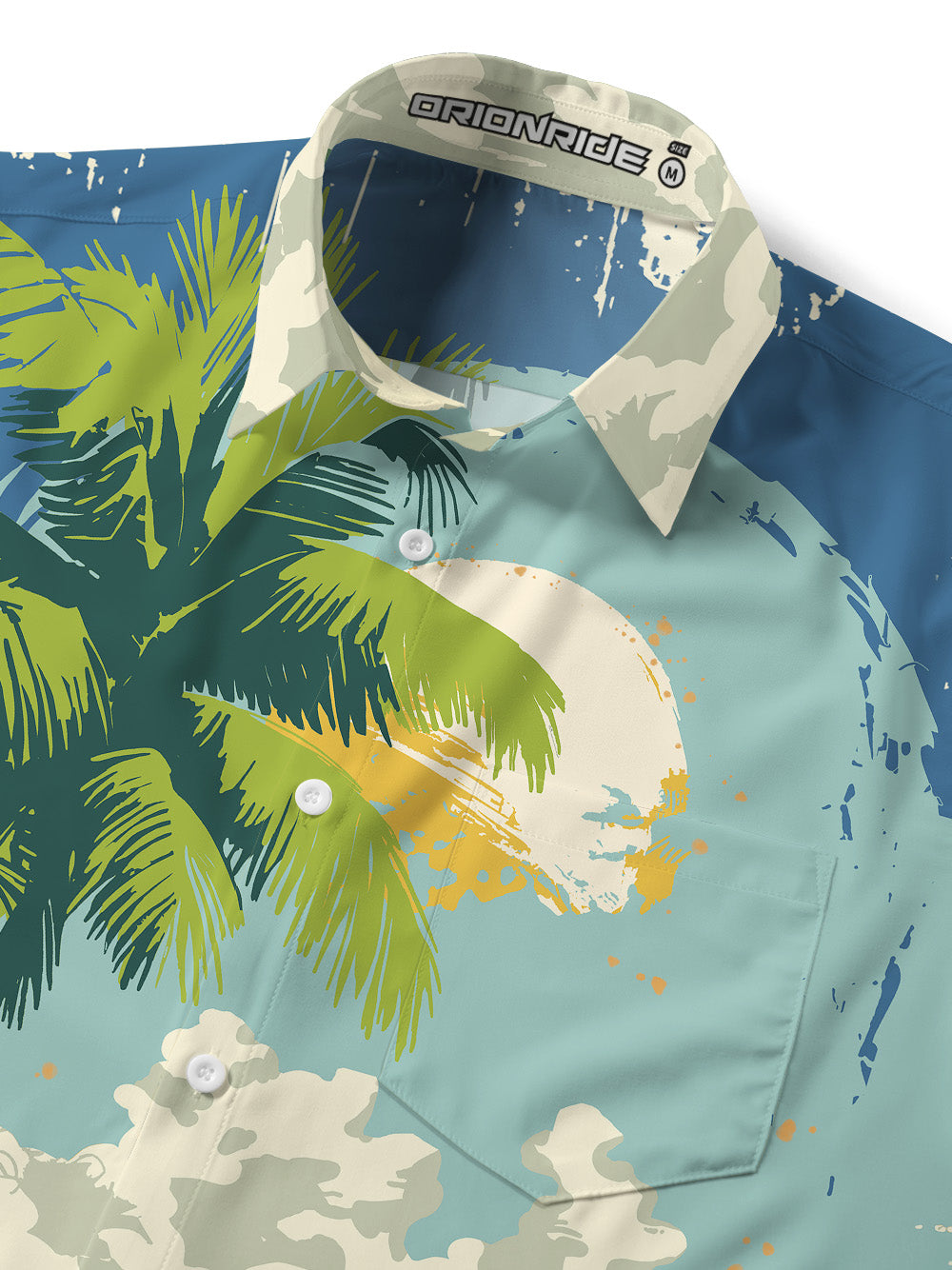 Orionride Tropical Beach Ultra Lightweight Short Sleeves Hawaiian shirt
