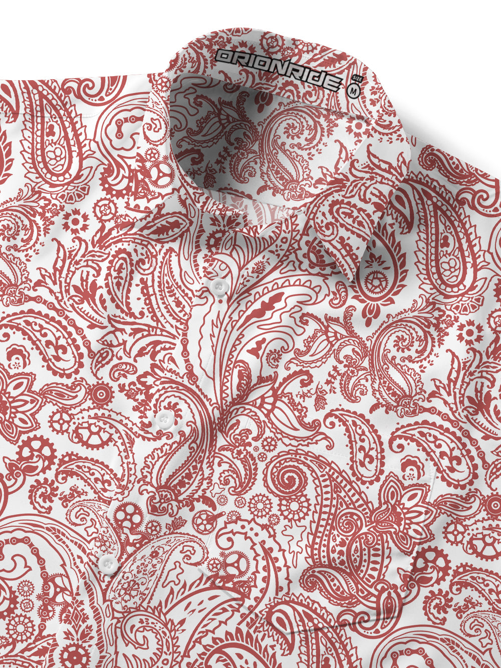 Orionride Cashew Flower Kingdom Zipper Pockets Ultra Lightweight Short Sleeves Gravel Shirt