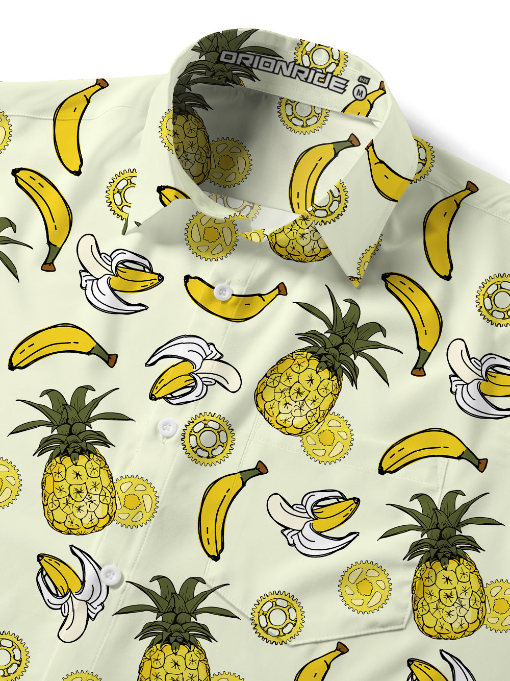 Orionride Pineapple Gear Zipper Pockets Ultra Lightweight Short Sleeves Gravel Shirt