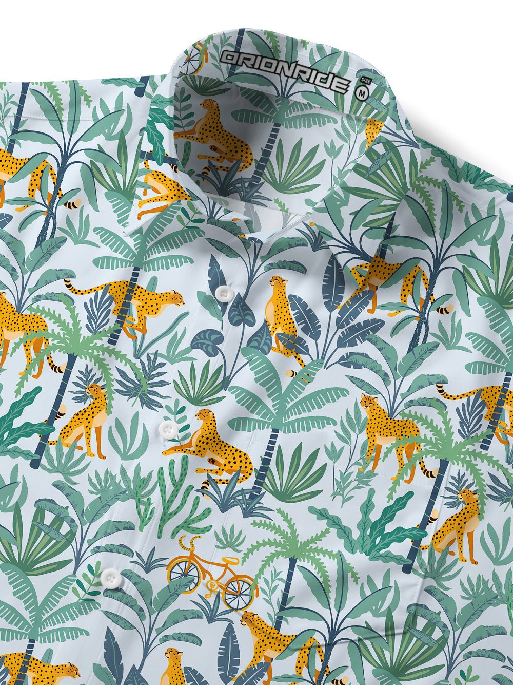 Orionride Jungle Leopard Ultra Lightweight Short Sleeves Hawaiian shirt