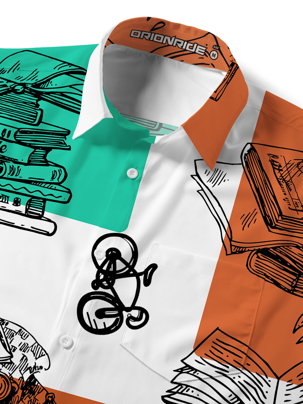 Orionride Books And Cycling Ultra Lightweight Short Sleeves Hawaiian shirt