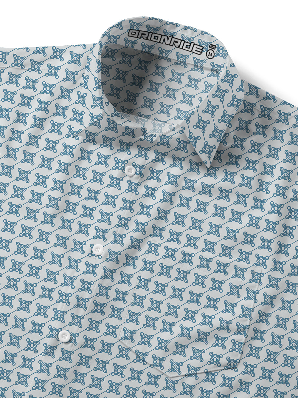 Orionride Square Chain Zipper Pockets Ultra Lightweight Short Sleeves Gravel Shirt