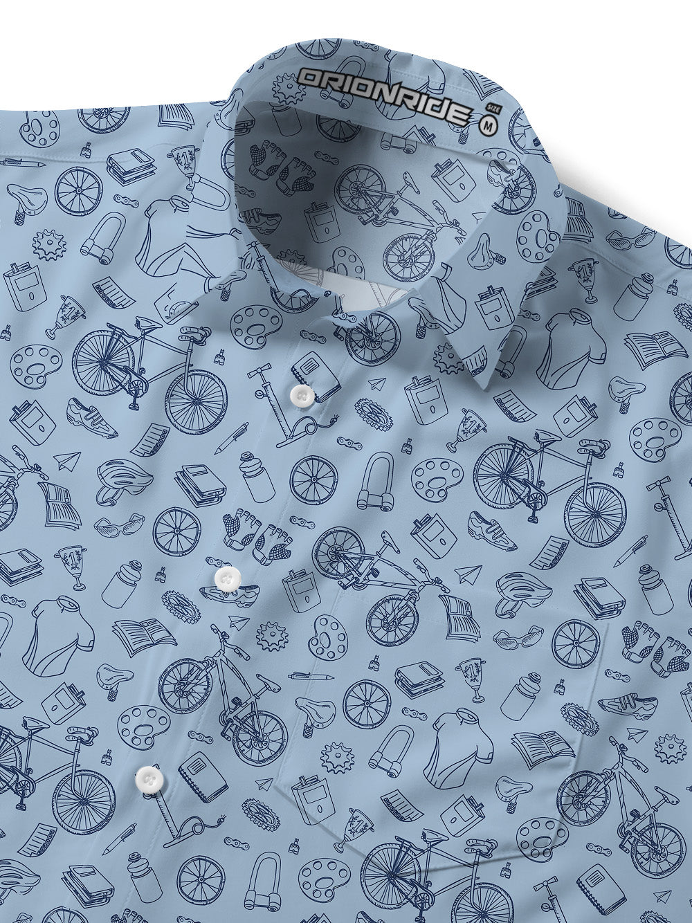 Orionride Journey of Life Zipper Pockets Ultra Lightweight Short Sleeves Gravel Shirt