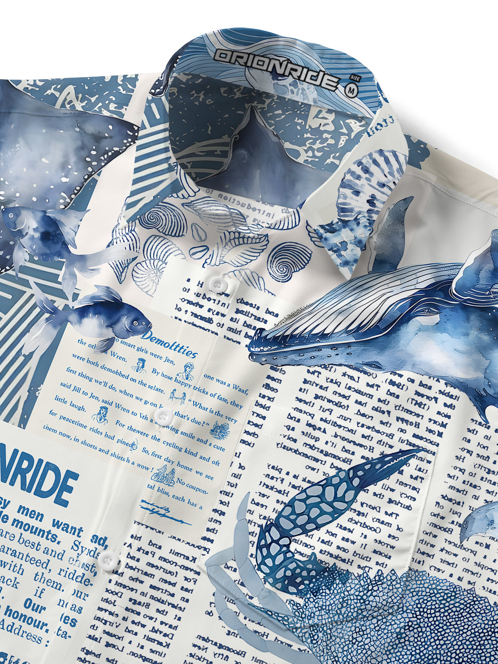 Orionride Marine News Zipper Pockets Ultra Lightweight Short Sleeves Gravel Shirt