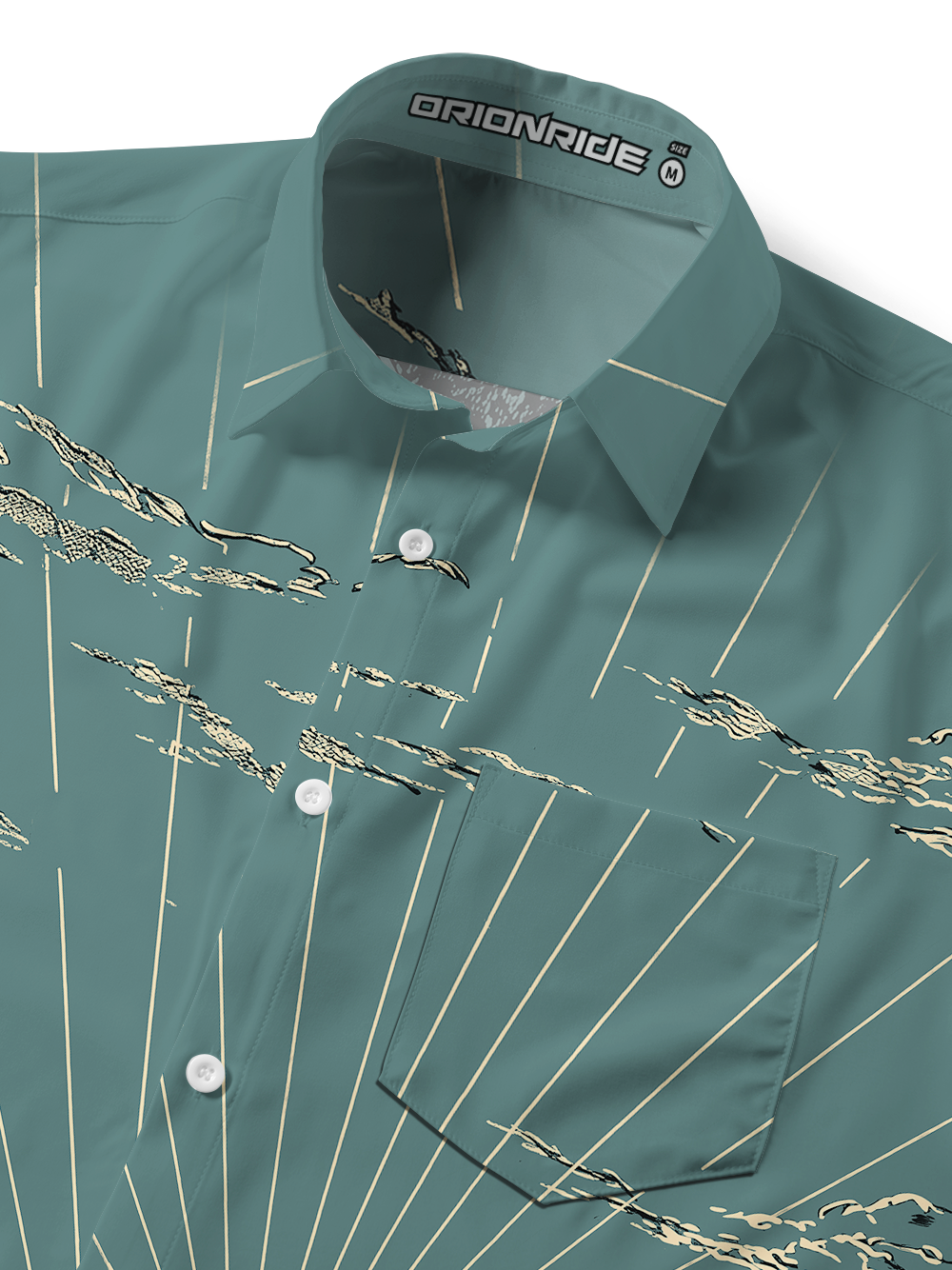 Orionride The Rising Sun Zipper Pockets Ultra Lightweight Short Sleeves Gravel Shirt