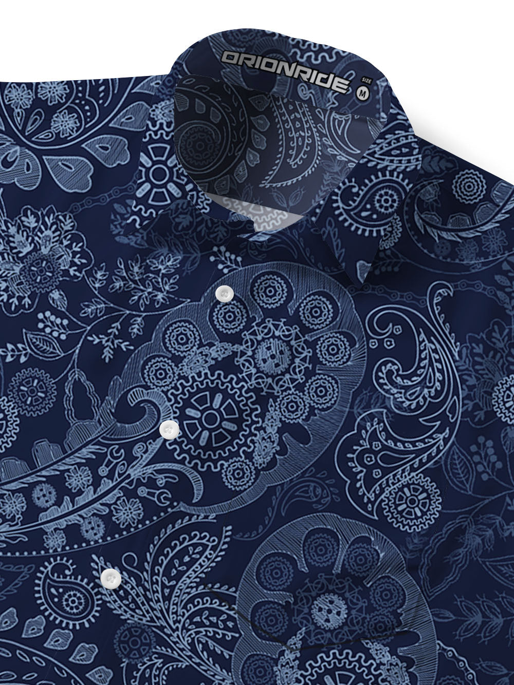 Orionride Gear Cashew Stamen Zipper Pockets Ultra Lightweight Short Sleeves Gravel Shirt