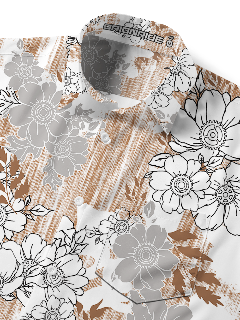 Orionride Gear Flower Stamen Zipper Pockets Ultra Lightweight Short Sleeves Gravel Shirt