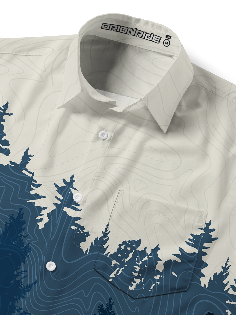 Orionride Night Woods Zipper Pockets Ultra Lightweight Short Sleeves Gravel Shirt