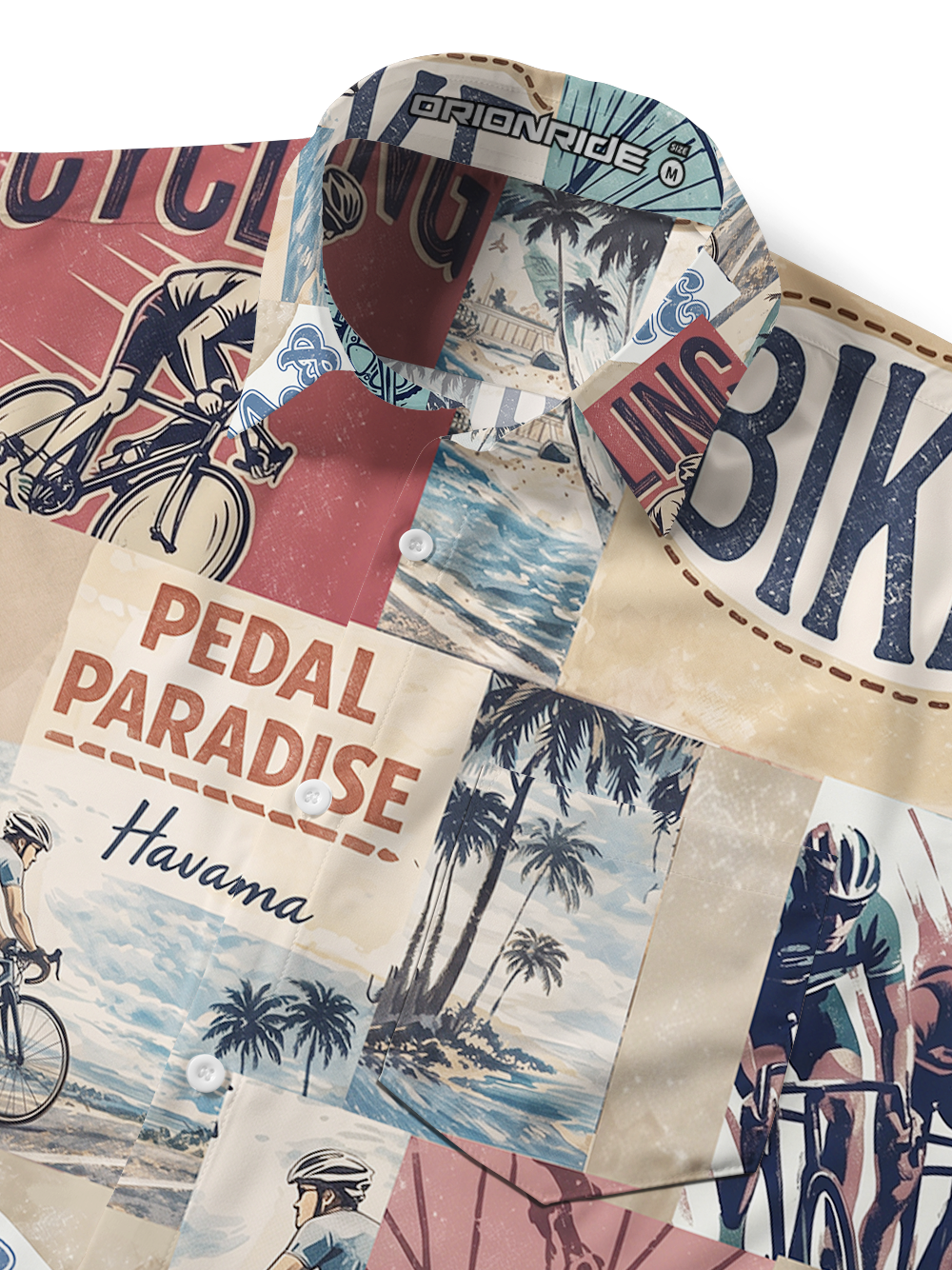 Orionride Beach Life Zipper Pockets Ultra Lightweight Short Sleeves Gravel Shirt