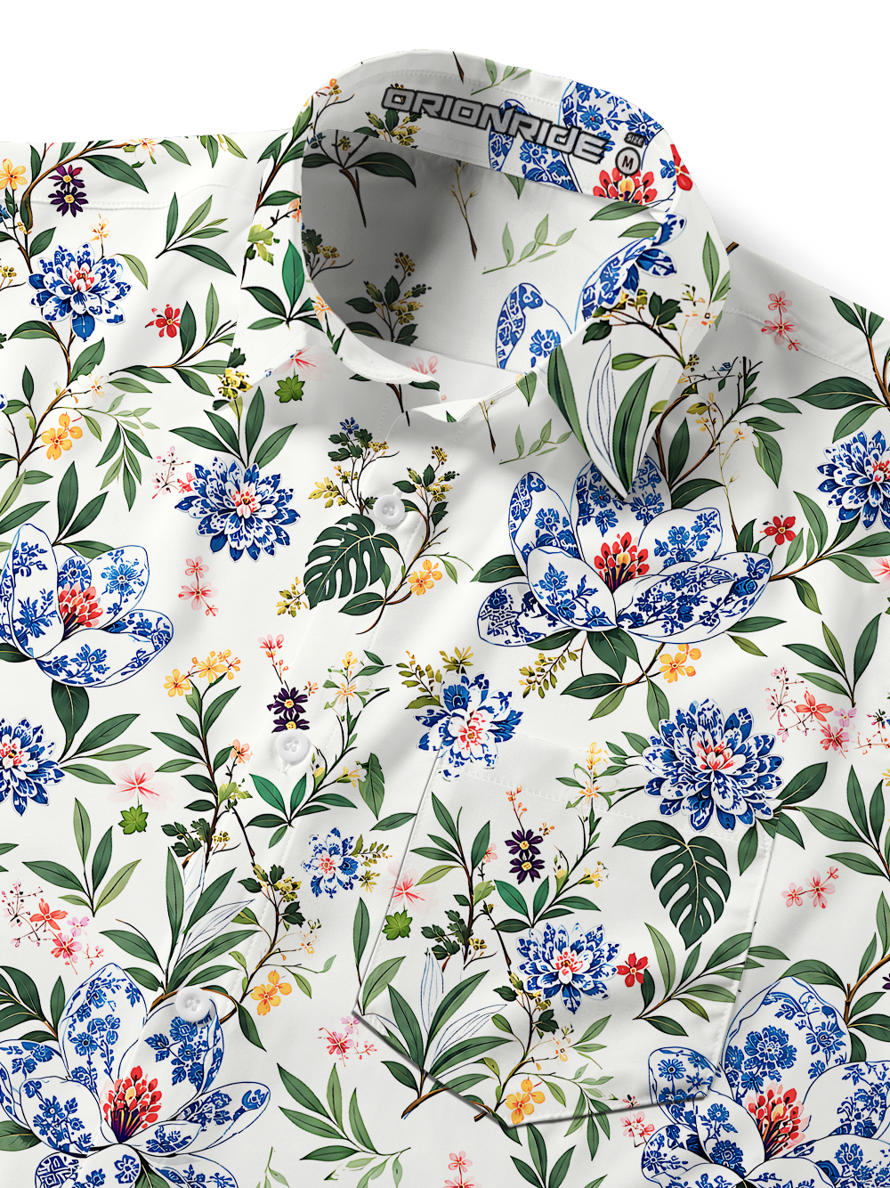 Orionride Porcelain Garden Zipper Pockets Ultra Lightweight Short Sleeves Gravel Shirt