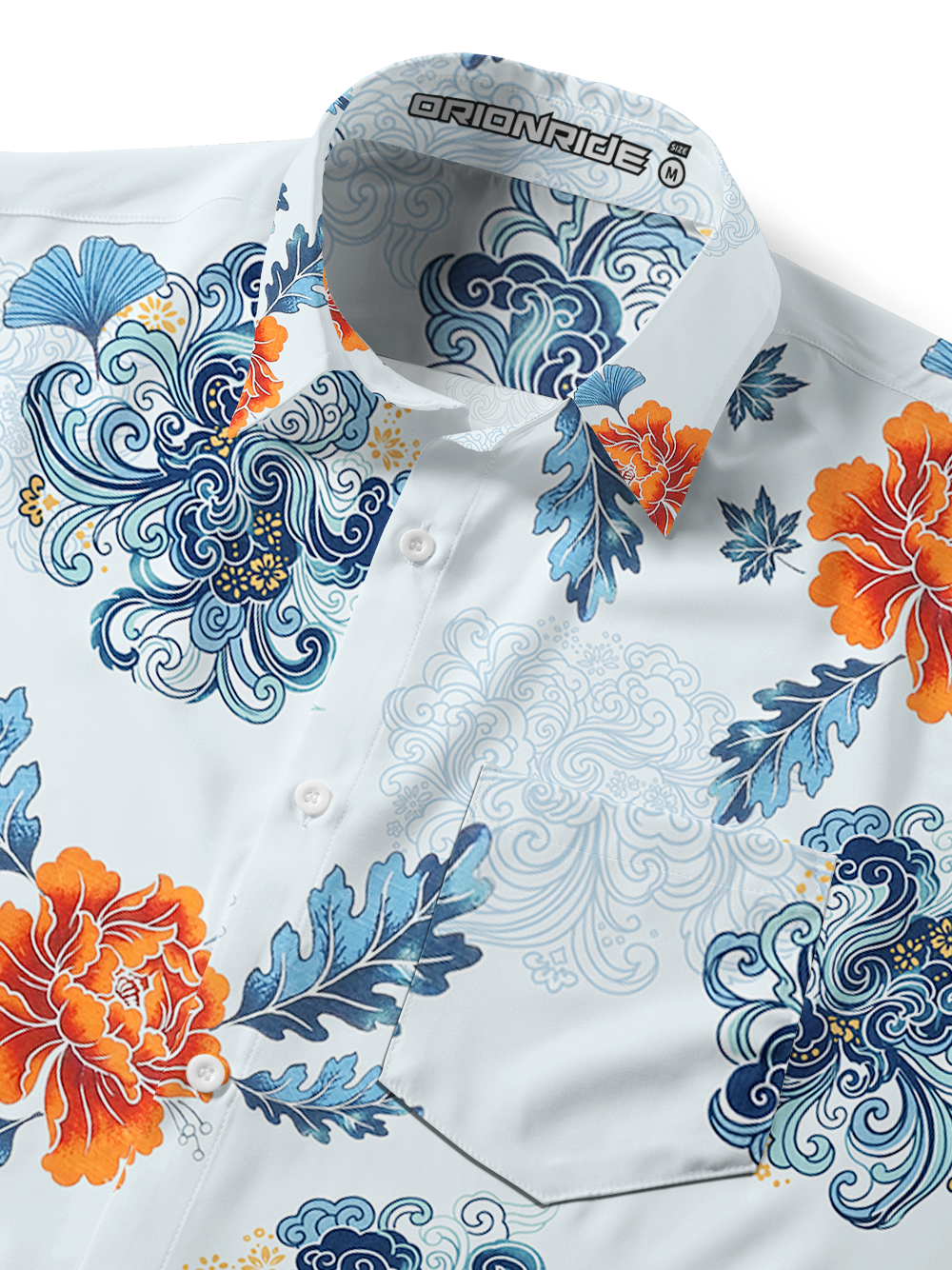 Orionride Charming Garden Zipper Pockets Ultra Lightweight Short Sleeves Gravel Shirt