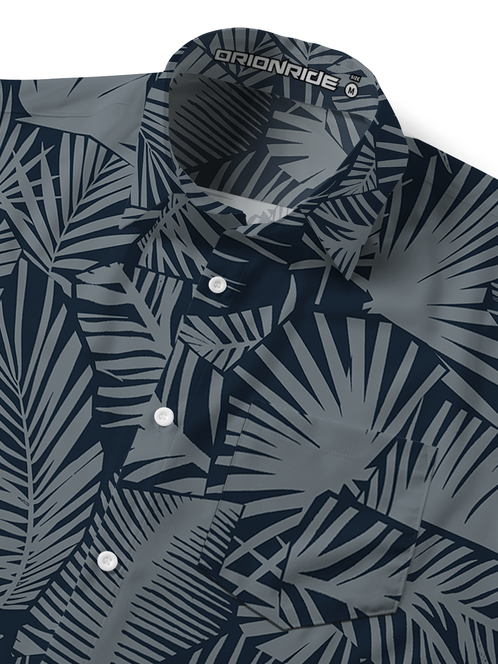 Orionride Leaf Silhouette Zipper Pockets Ultra Lightweight Short Sleeves Gravel Shirt