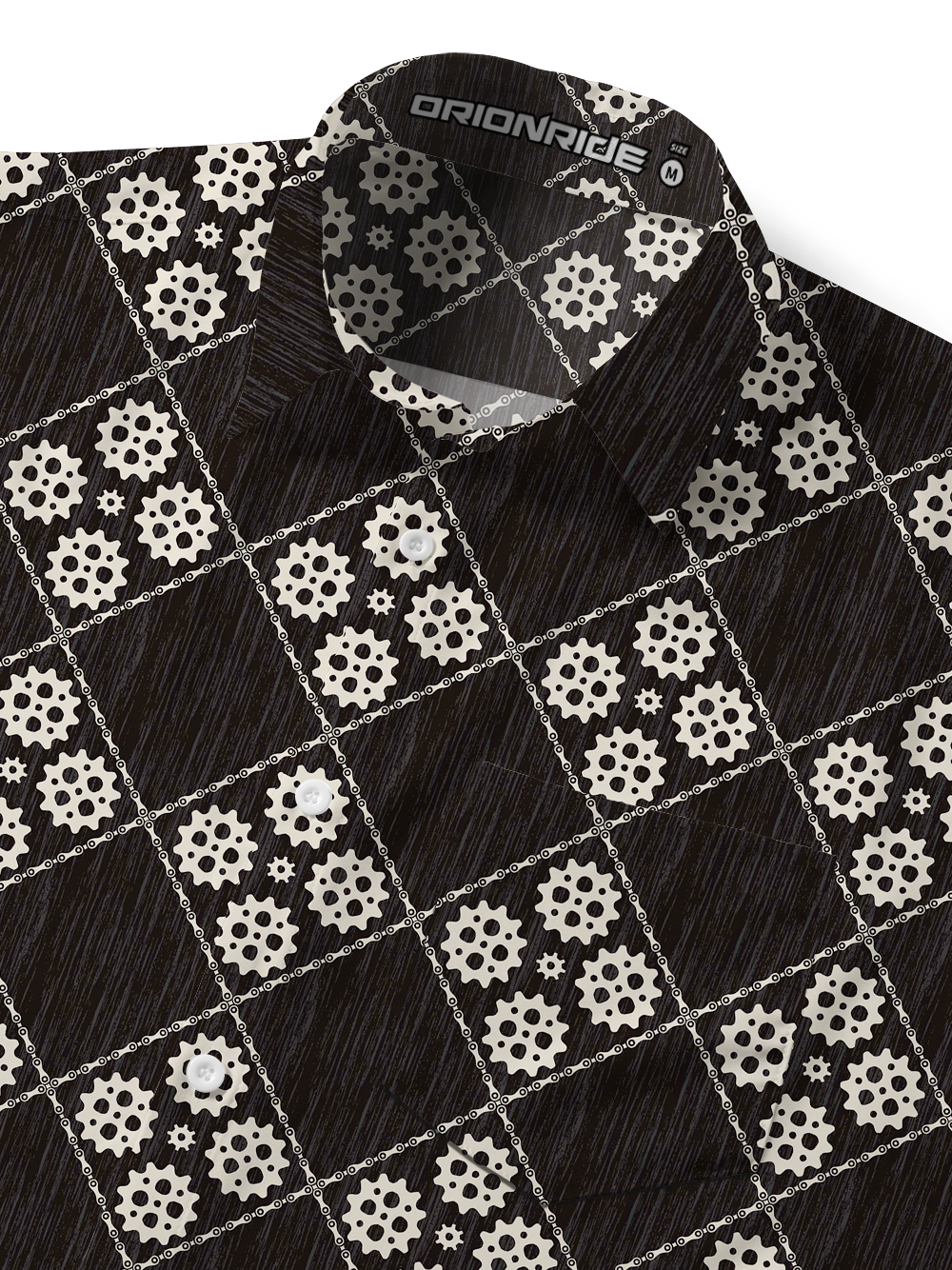Orionride Rhombic Gear Zipper Pockets Ultra Lightweight Short Sleeves Gravel Shirt