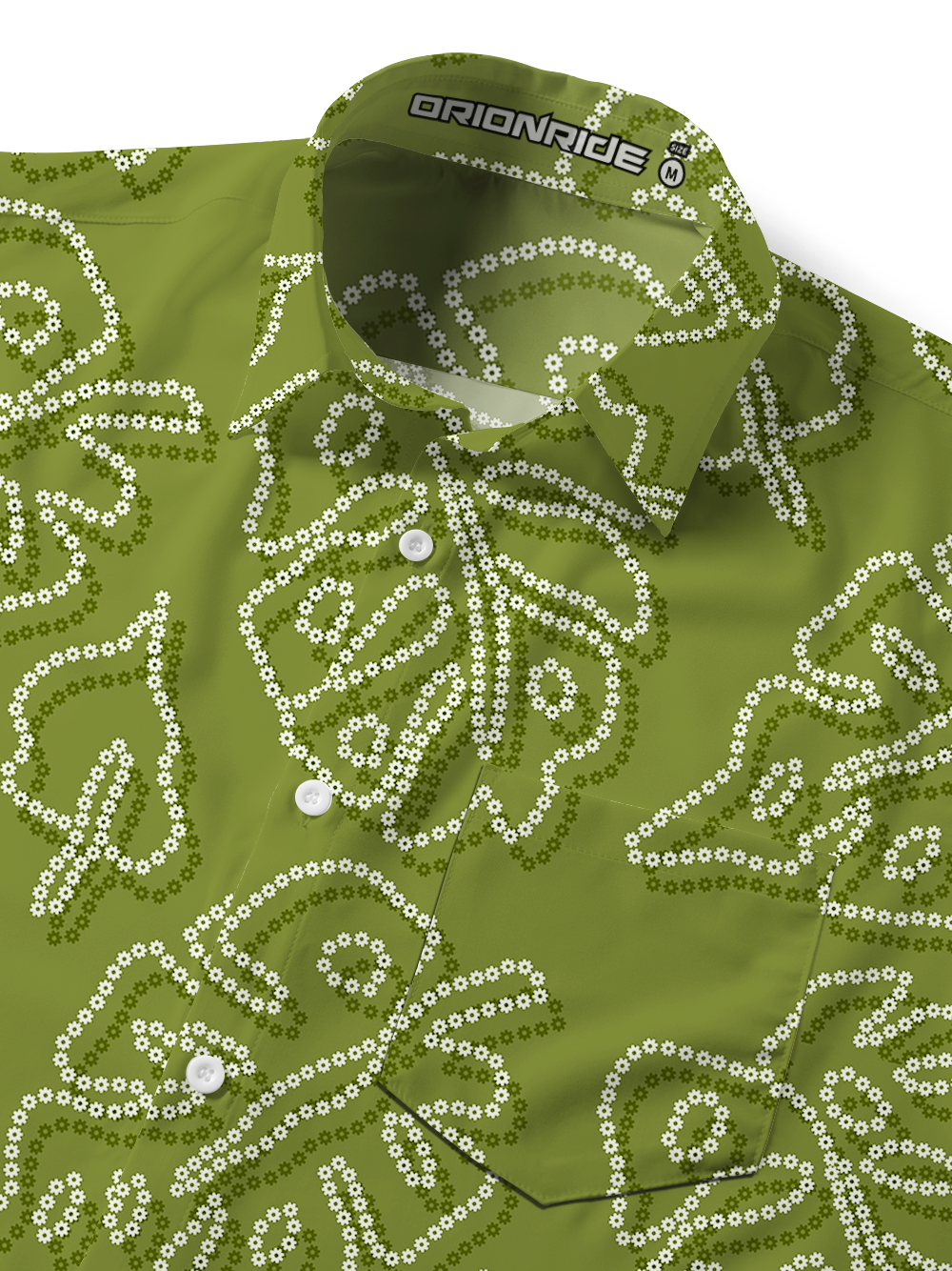 Orionride Tropical Plant Leaves Zipper Pockets Ultra Lightweight Short Sleeves Gravel Shirt