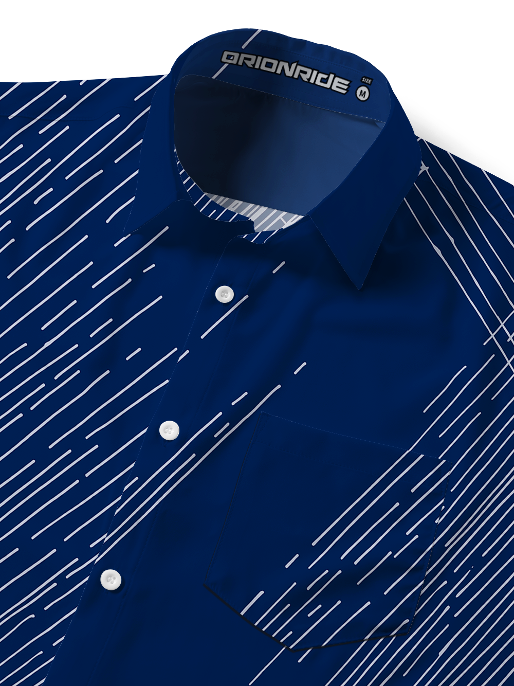 Orionride Topographical Sketch Zipper Pockets Ultra Lightweight Short Sleeves Gravel Shirt